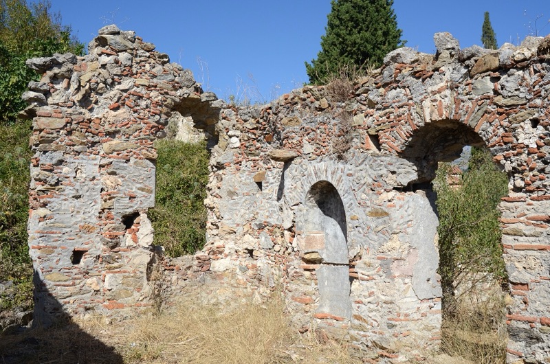 Mystras old town ruins