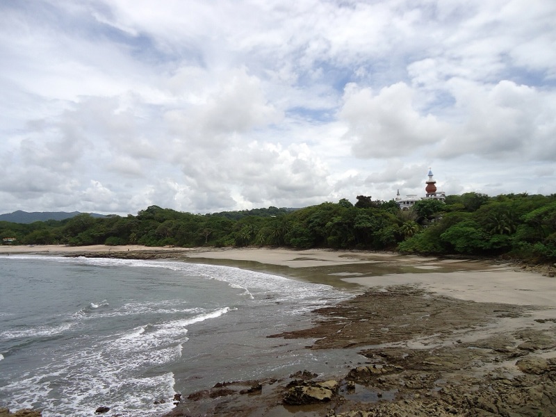 Jungle-backed beach and tide pools at Nosara, Guanacaste, Costa Rica