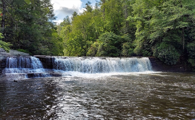 Hooker Falls in DuPont State Forest near Hendersonville, North Carolina